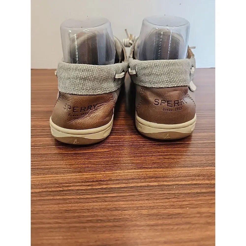 Sperry STS97722 Boat Dock Side Slip On‎ Shoe Grey Brown Cream Mens 9 Woman's 11